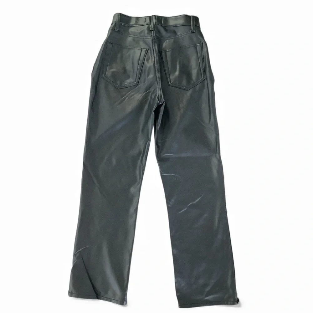 Abercrombie & Fitch Black Mixed Fabric The Ankle Straight Pants Size 25/0 Short